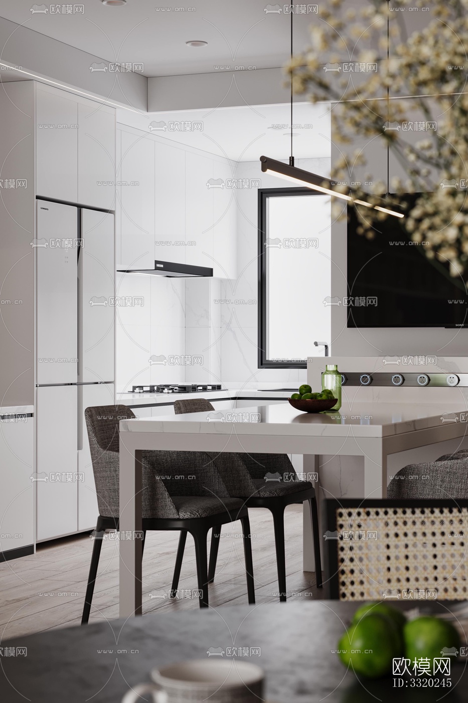 现代客厅效果图下载（渲染图9）