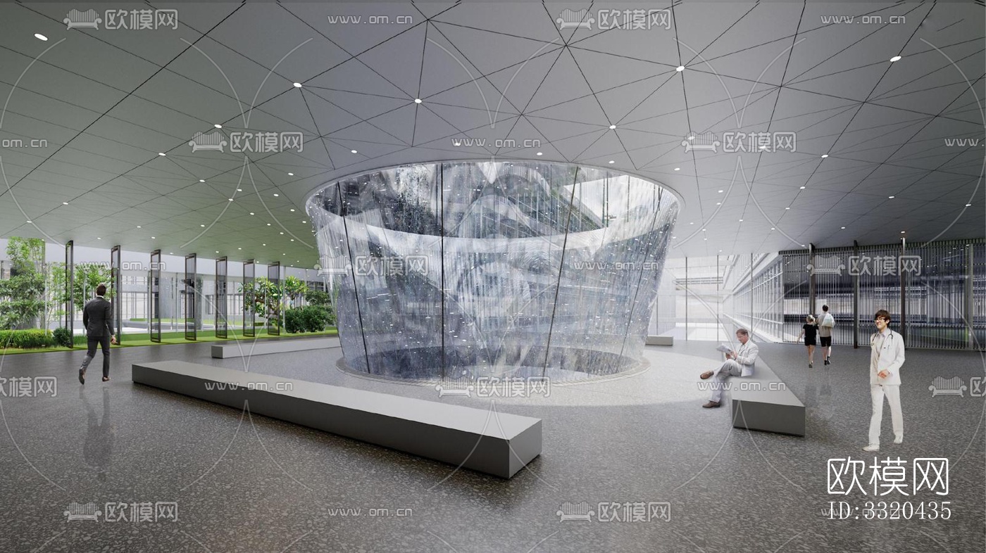 现代医院效果图下载（渲染图4）