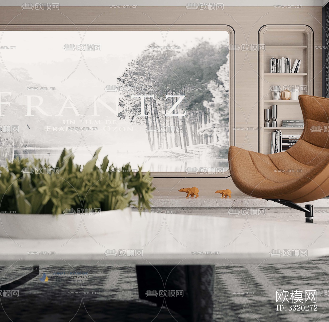 现代客厅效果图下载（渲染图9）