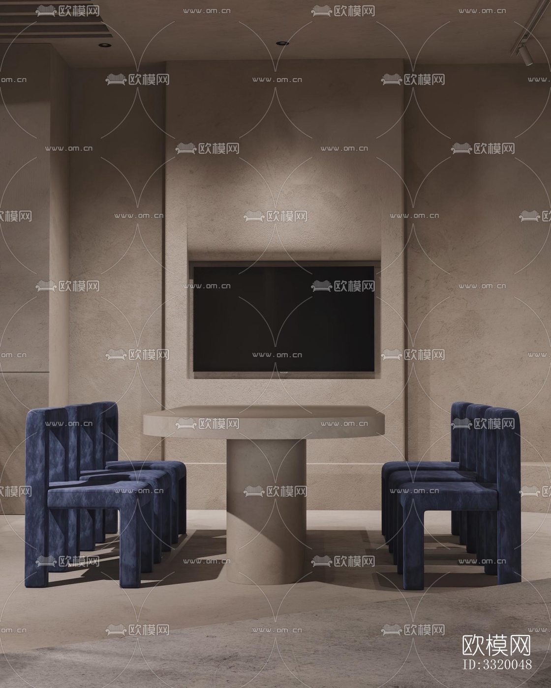 侘寂展览展厅效果图下载（渲染图14）