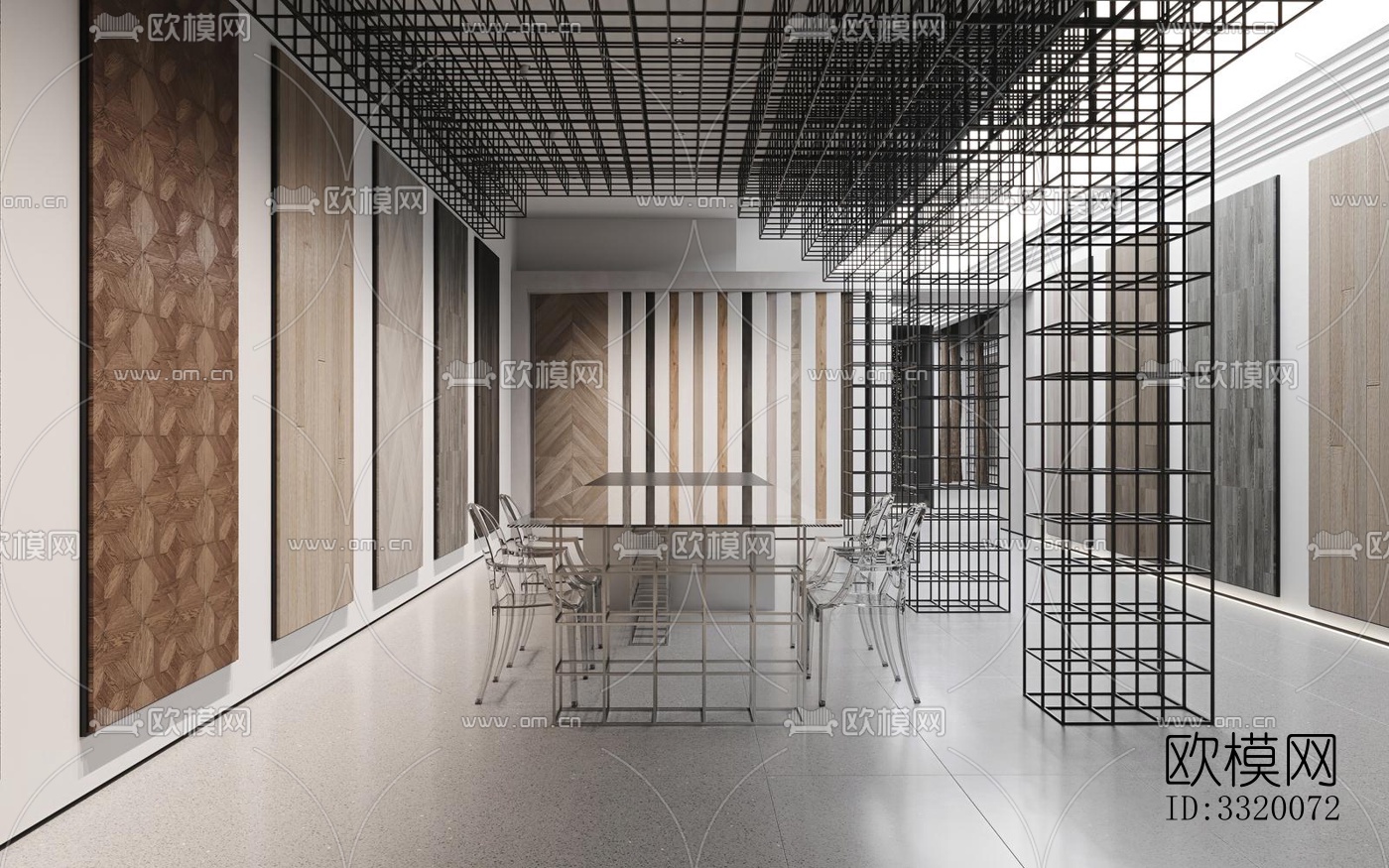 现代展览展厅效果图下载（渲染图1）