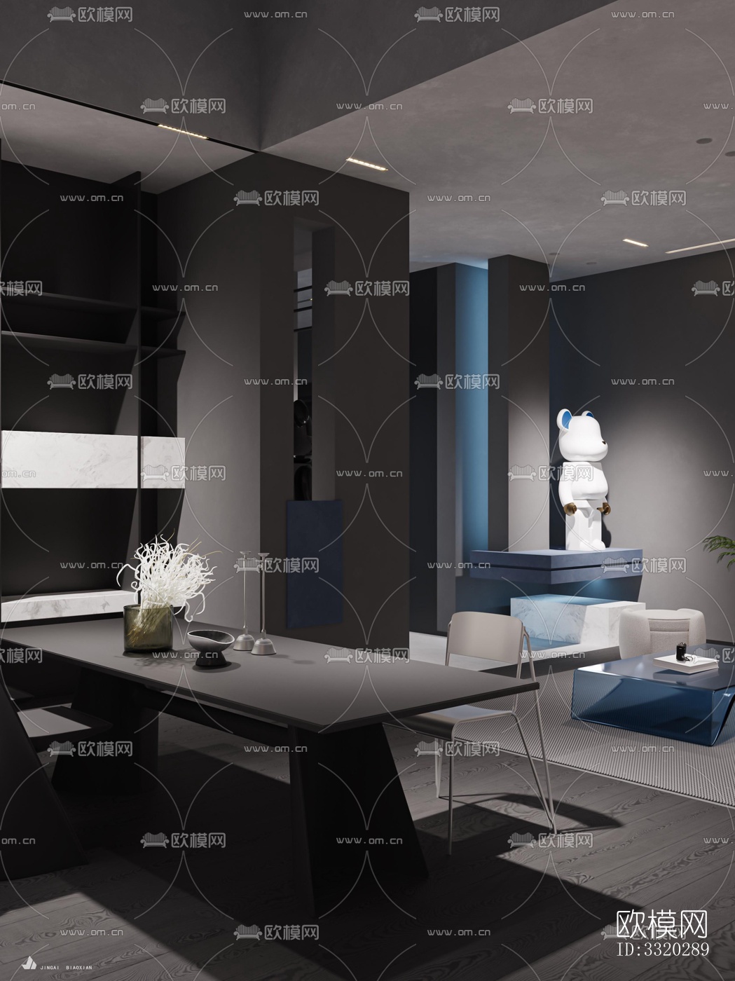 现代客厅效果图下载（渲染图8）