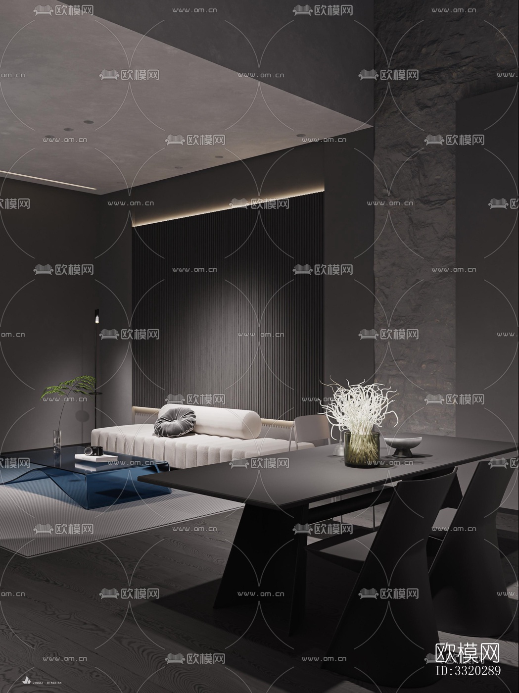 现代客厅效果图下载（渲染图11）