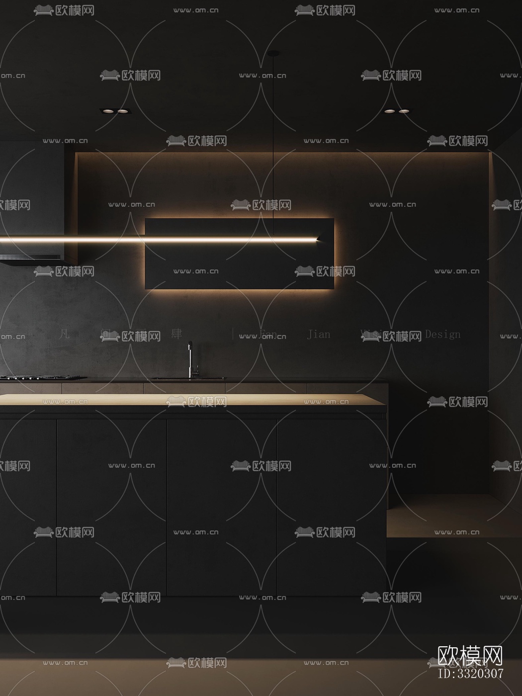 现代客厅效果图下载（渲染图5）