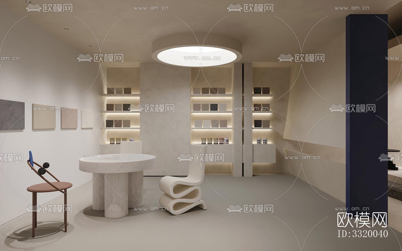 侘寂展览展厅效果图下载（渲染图11）