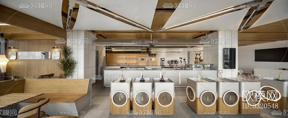 现代咖啡奶茶效果图下载（渲染图13）