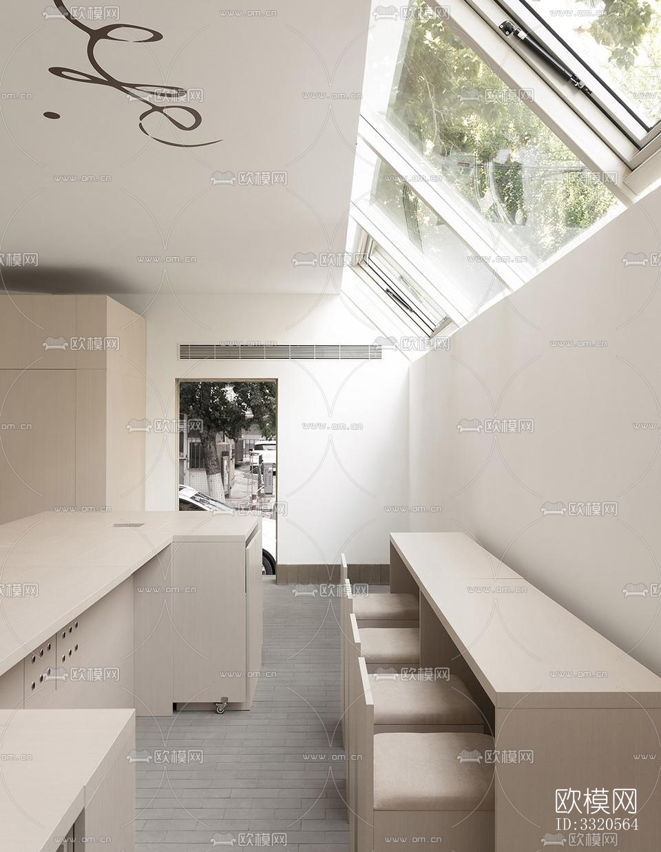 现代咖啡奶茶效果图下载（渲染图8）