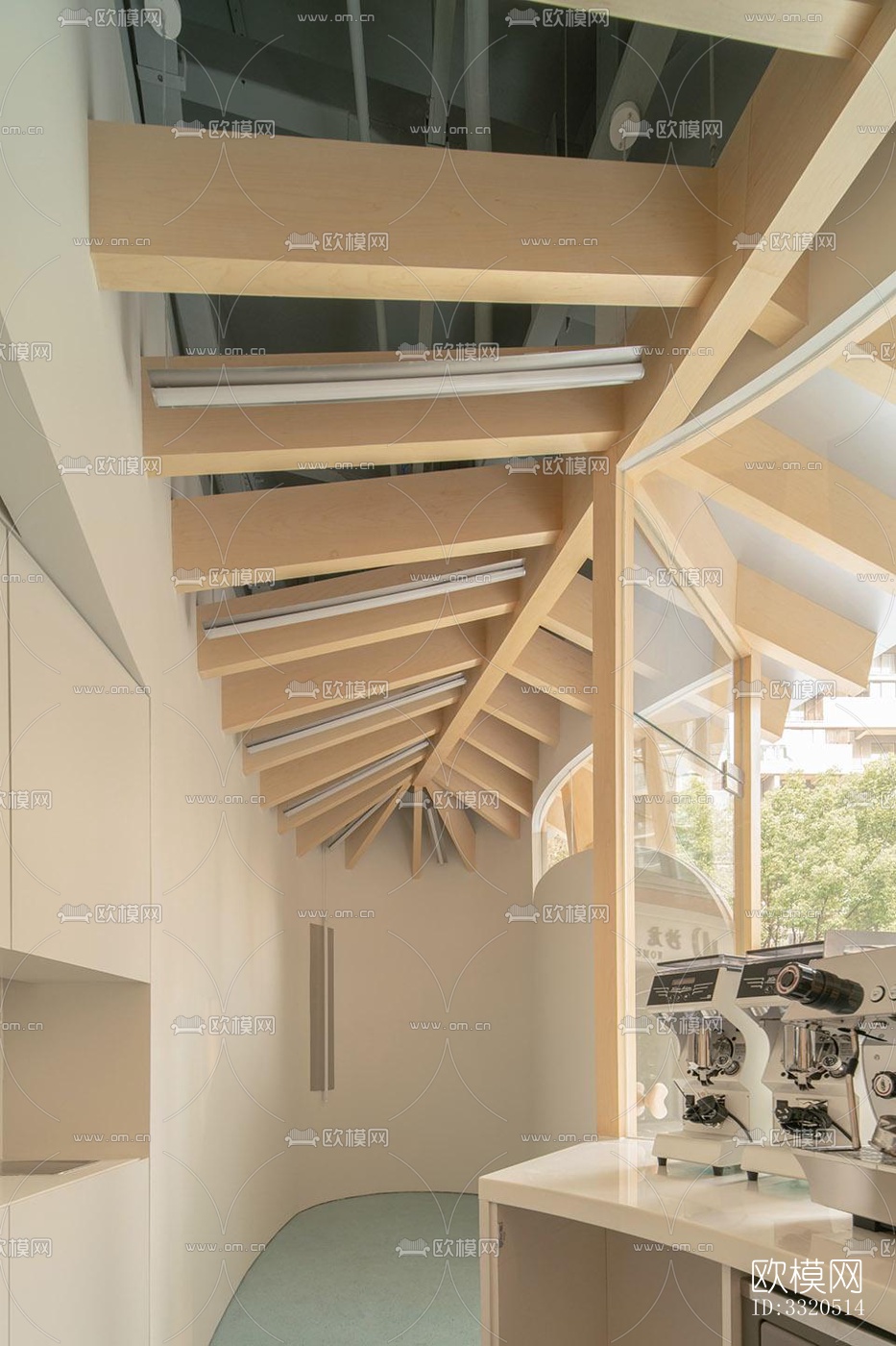 原木风咖啡奶茶效果图下载（渲染图9）