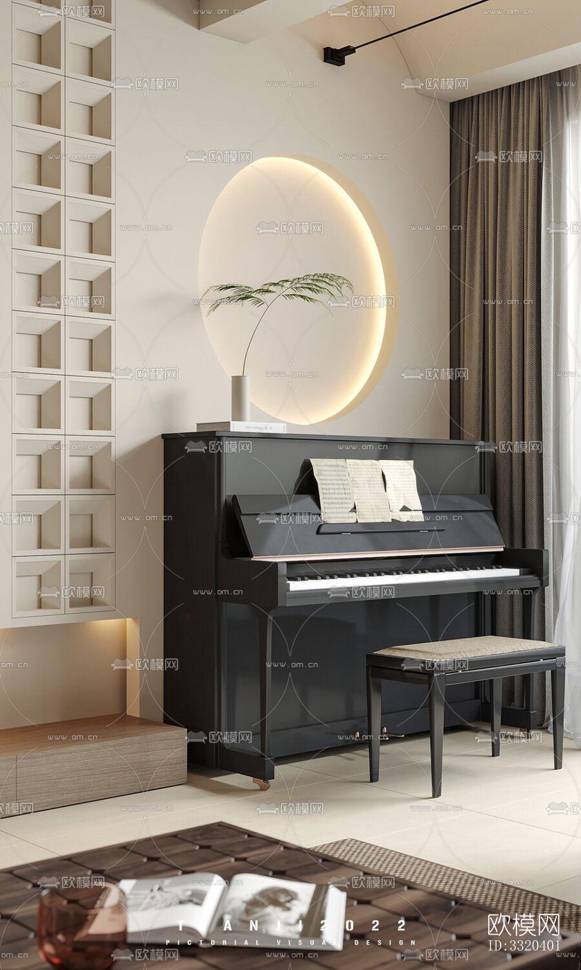 现代客厅效果图下载（渲染图3）