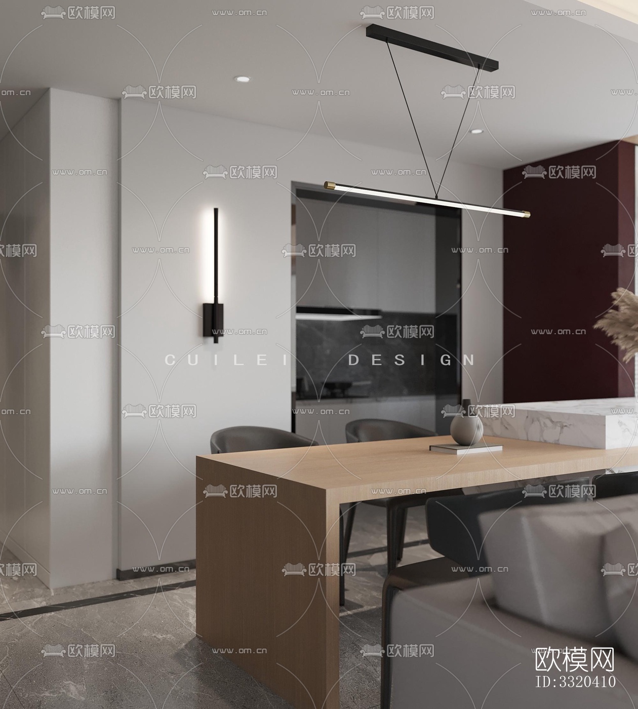 现代客厅效果图下载（渲染图7）