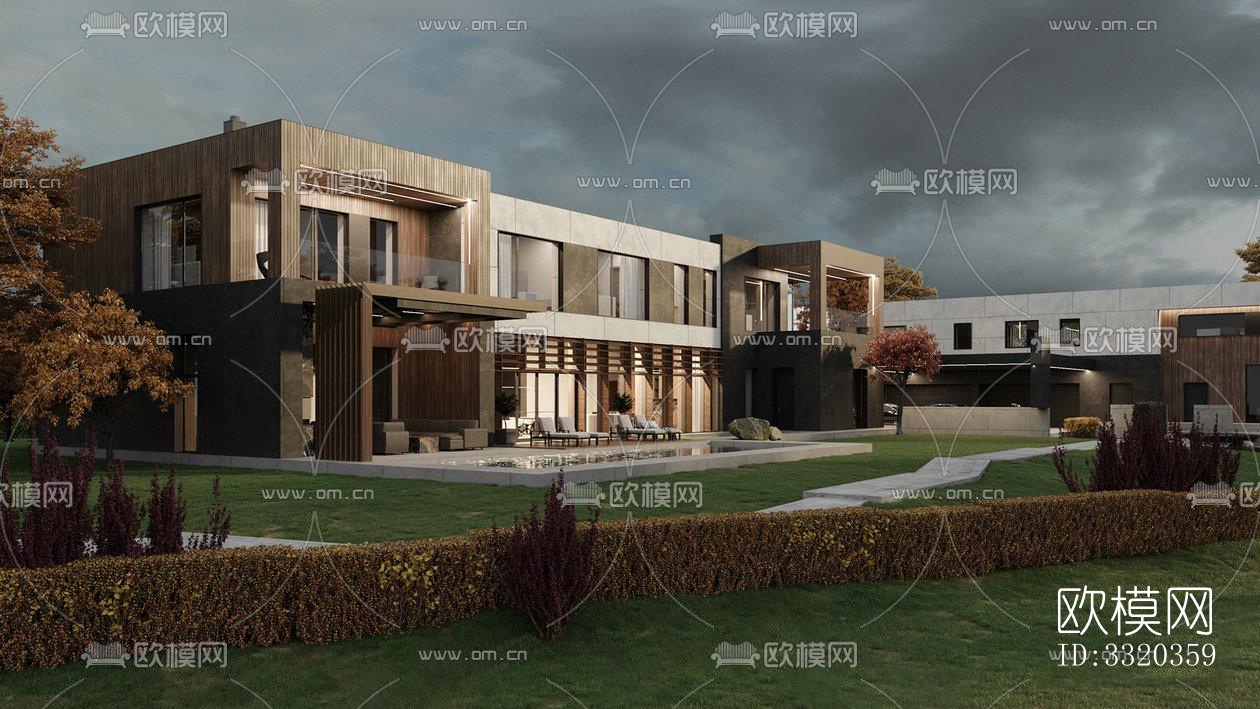 现代客厅效果图下载（渲染图1）