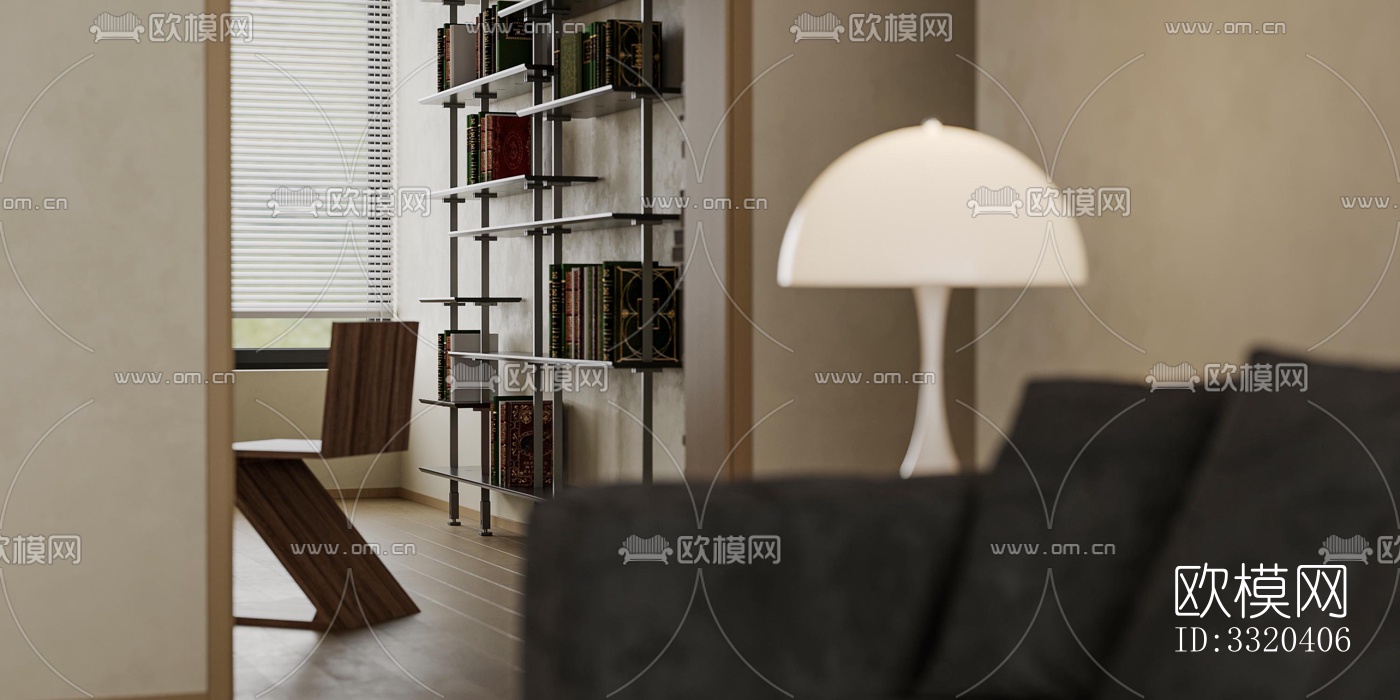 现代客厅效果图下载（渲染图9）