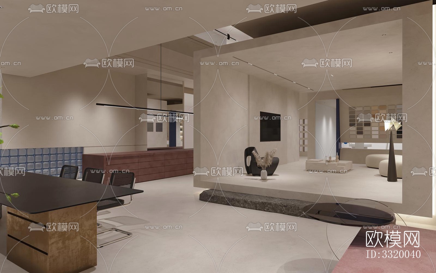 侘寂展览展厅效果图下载（渲染图3）