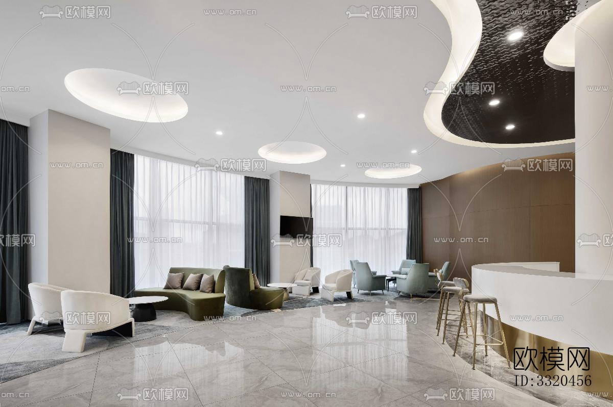 现代医院效果图下载（渲染图7）