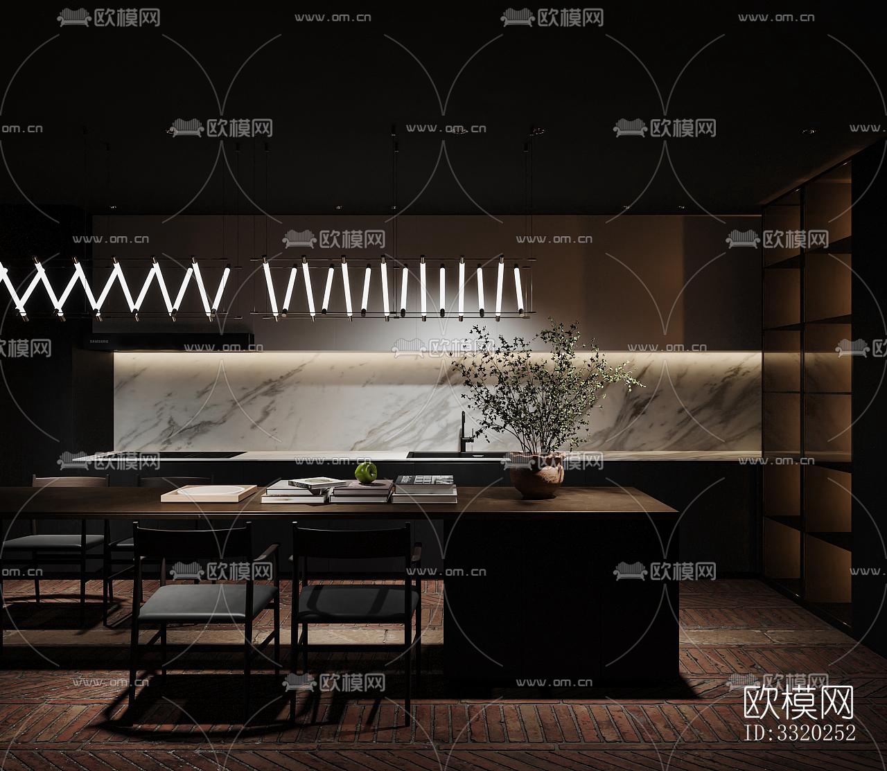 现代客厅效果图下载（渲染图7）