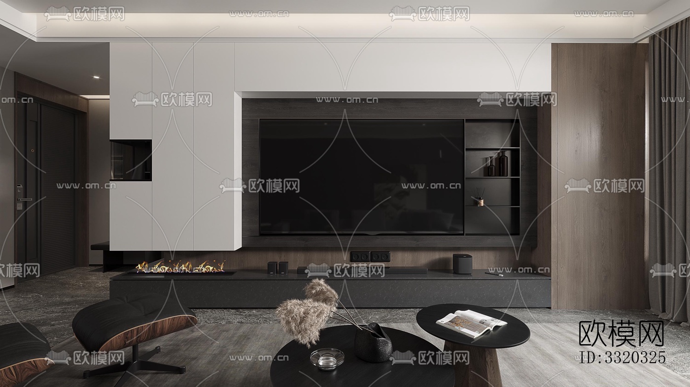 现代客厅效果图下载（渲染图5）