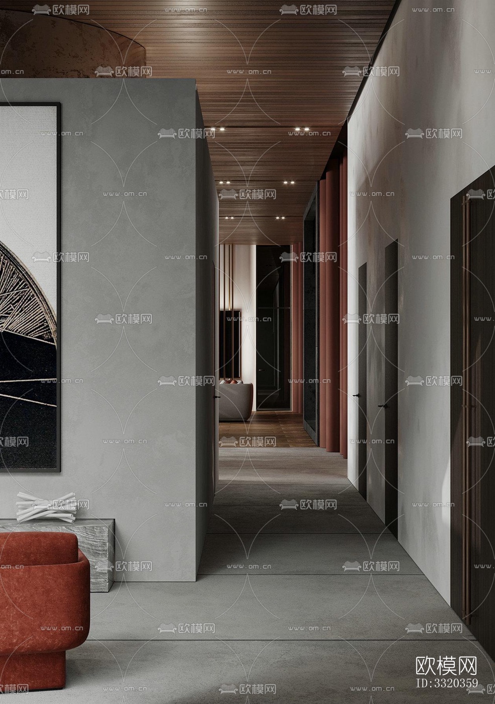 现代客厅效果图下载（渲染图10）