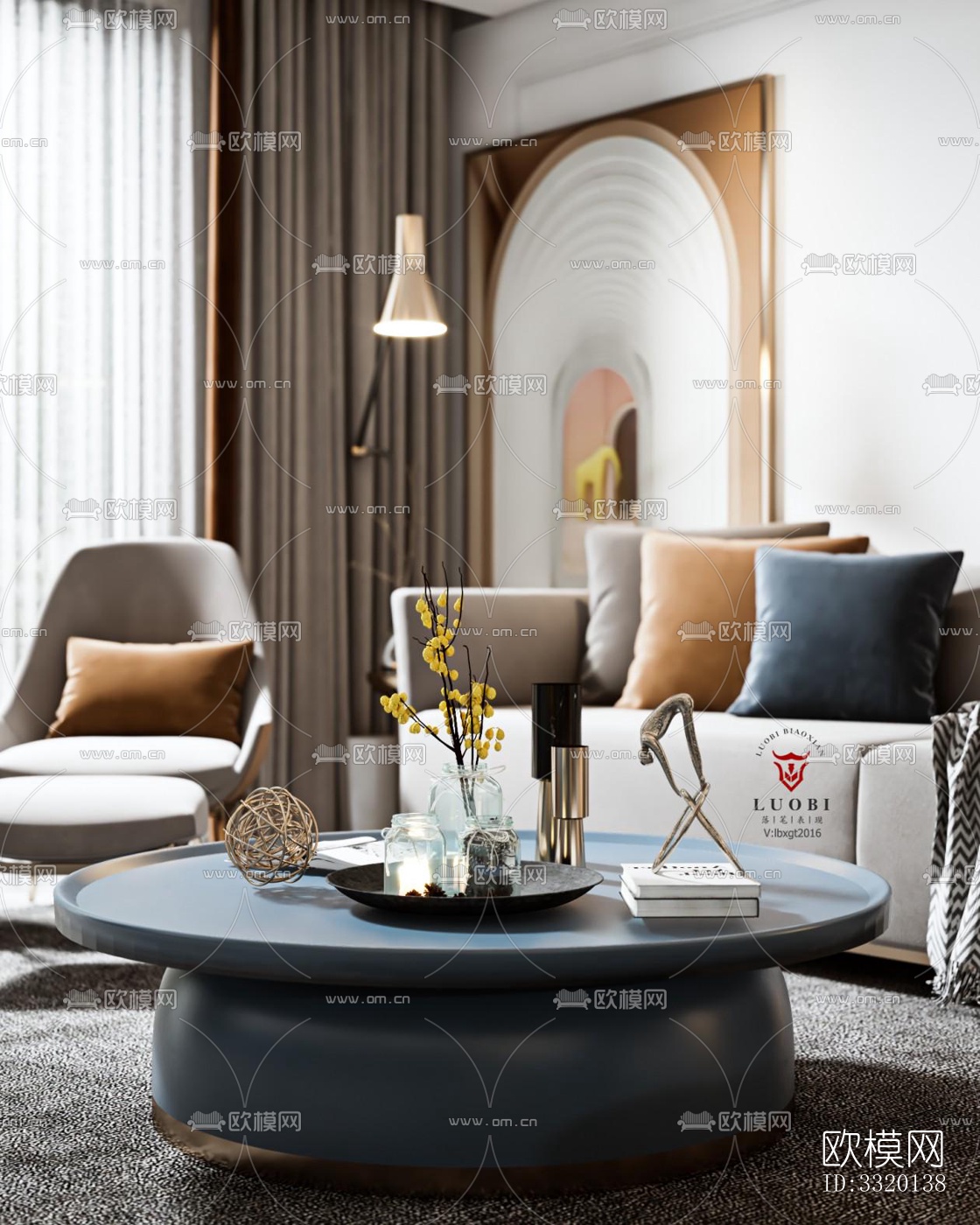 现代客厅效果图下载（渲染图5）