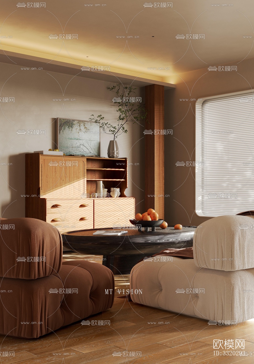 现代客厅效果图下载（渲染图9）