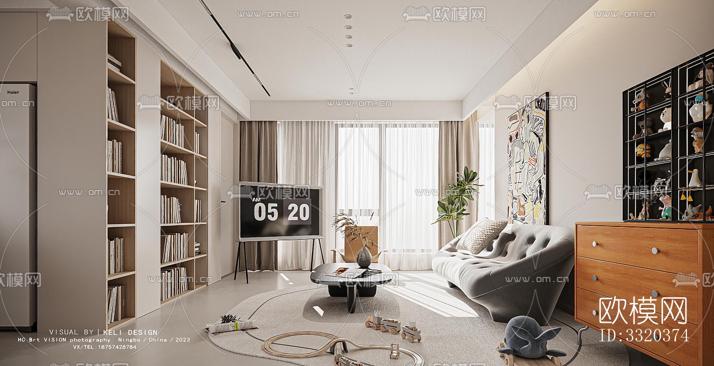 现代客厅效果图下载（渲染图8）