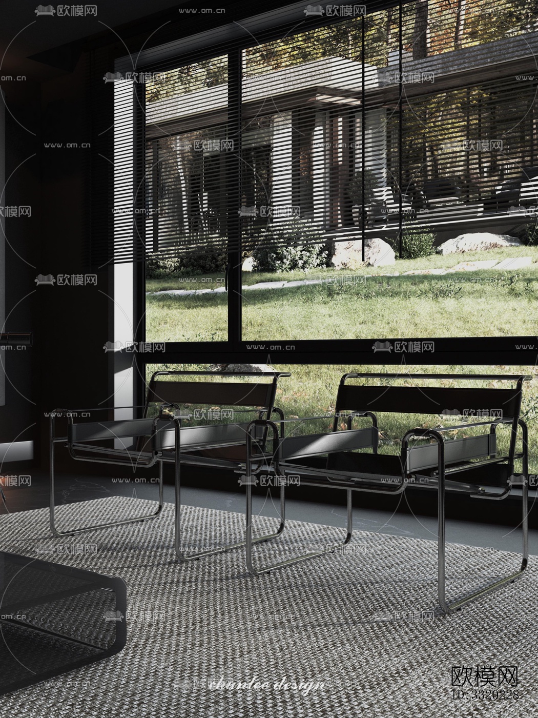 现代客厅效果图下载（渲染图7）