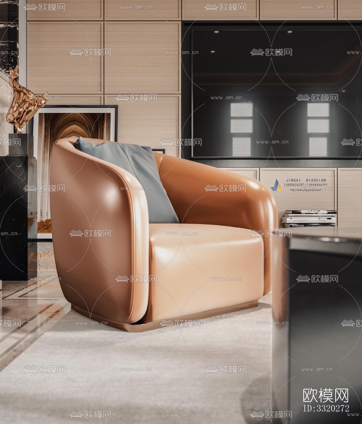 现代客厅效果图下载（渲染图2）