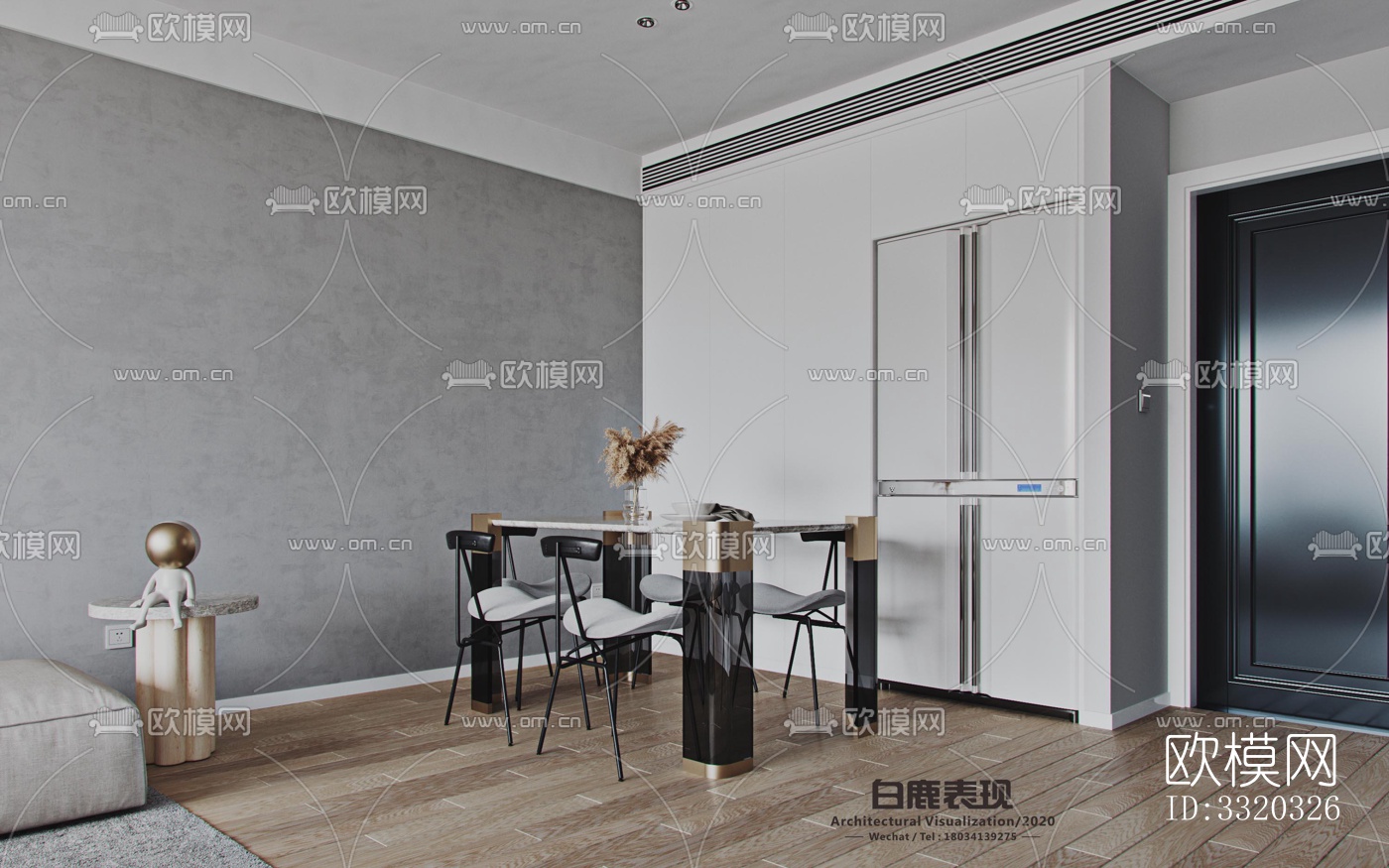 现代客厅效果图下载（渲染图3）