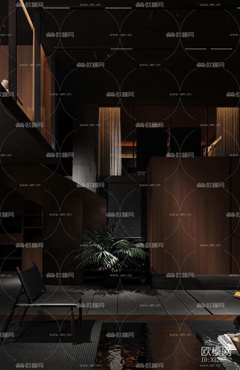 现代客厅效果图下载（渲染图6）