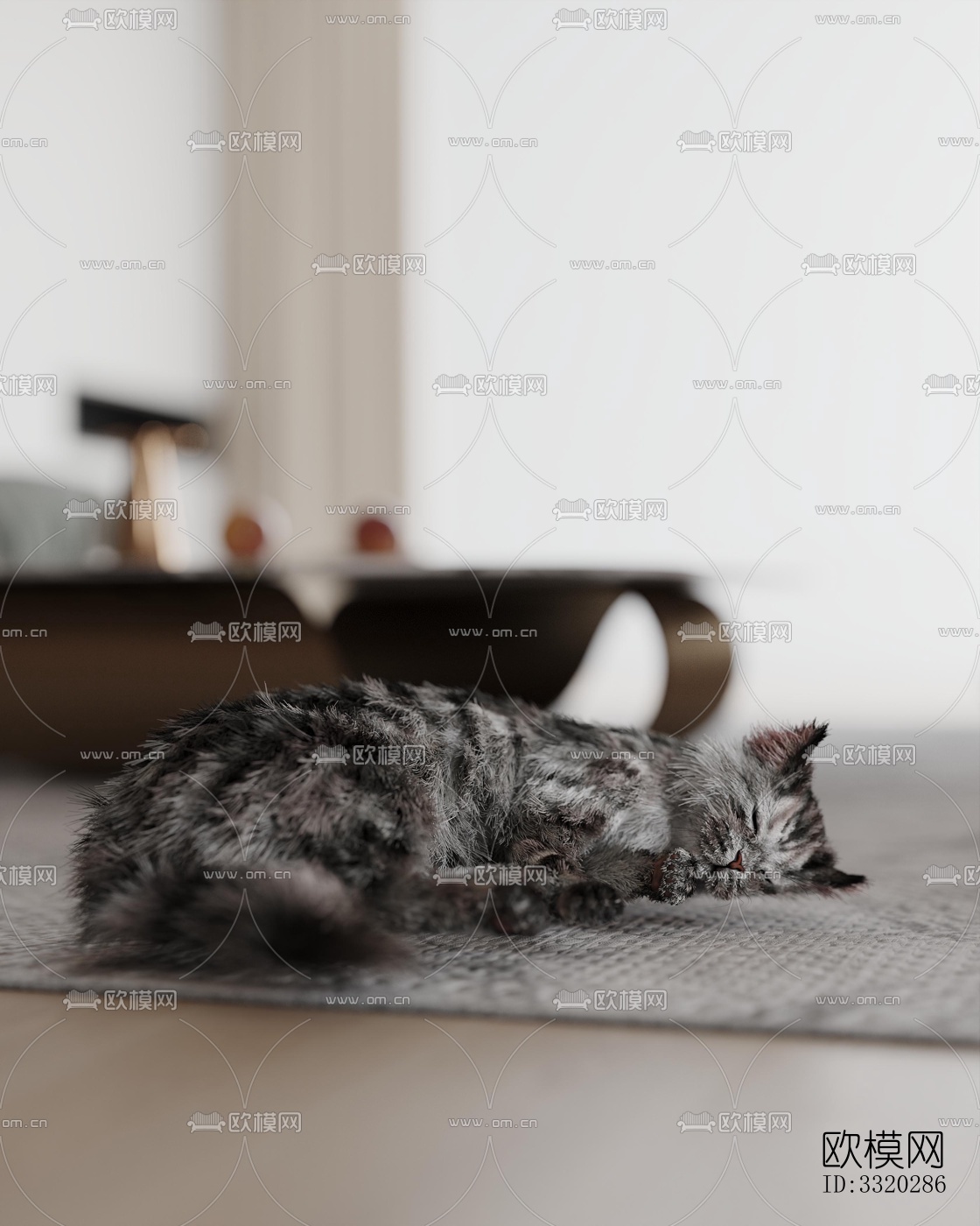 现代客厅效果图下载（渲染图4）