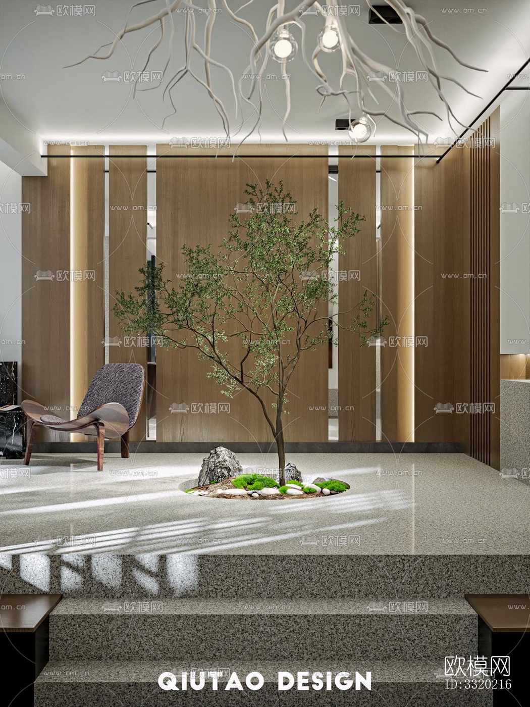 现代客厅效果图下载（渲染图3）