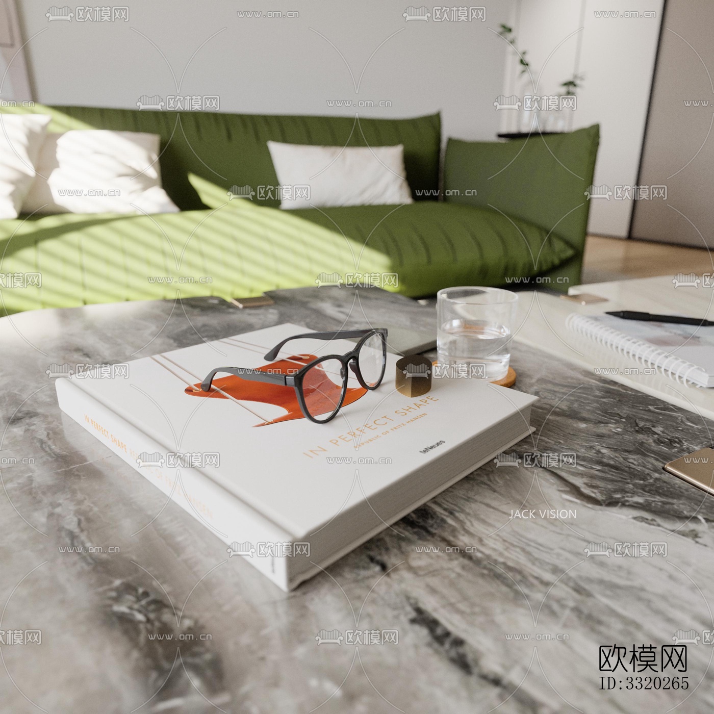 现代客厅效果图下载（渲染图4）