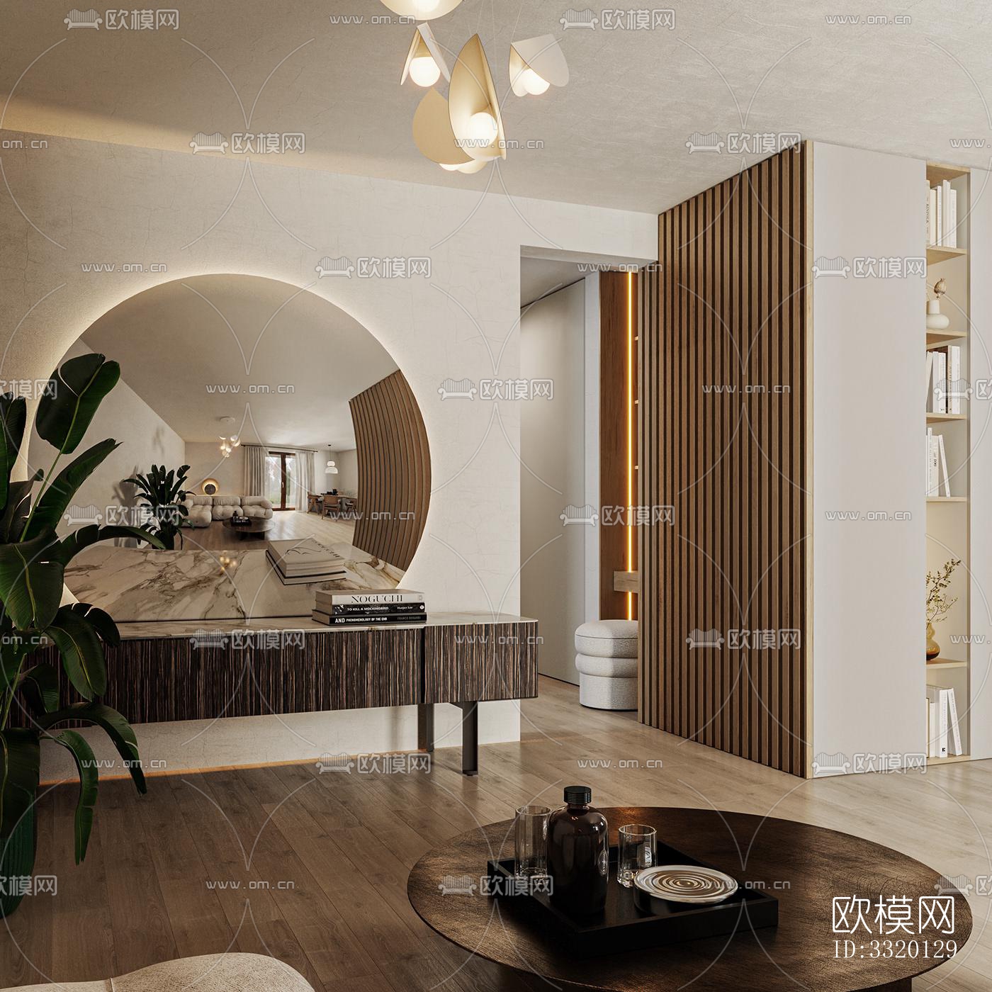 现代客厅效果图下载（渲染图8）