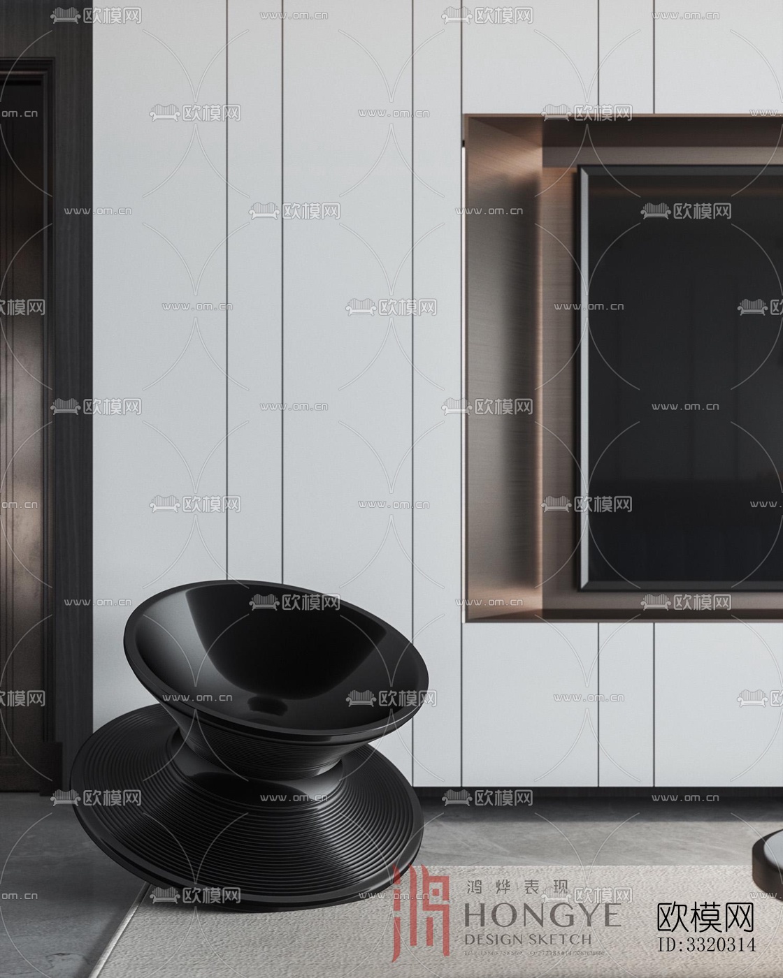 现代客厅效果图下载（渲染图6）