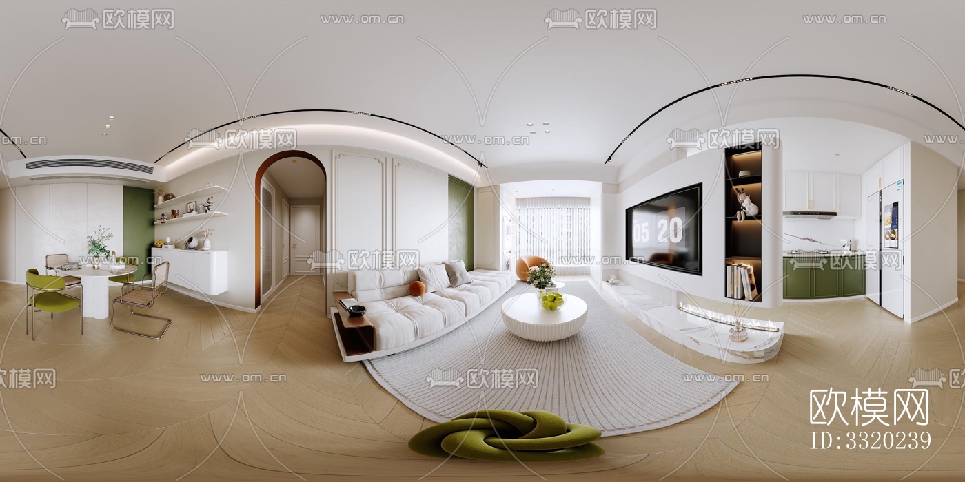 现代客厅效果图下载（渲染图1）