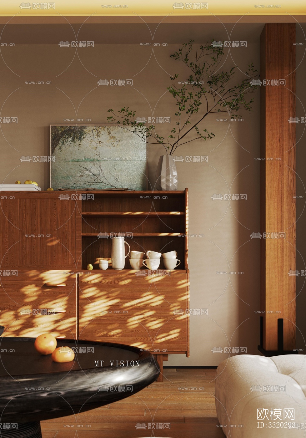 现代客厅效果图下载（渲染图8）