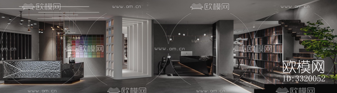 侘寂展览展厅效果图下载（渲染图2）