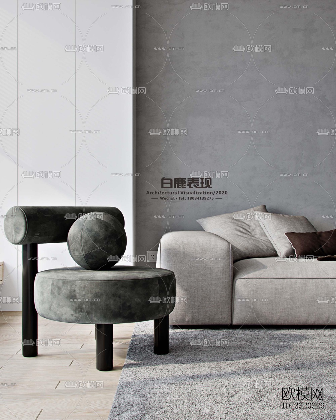 现代客厅效果图下载（渲染图7）