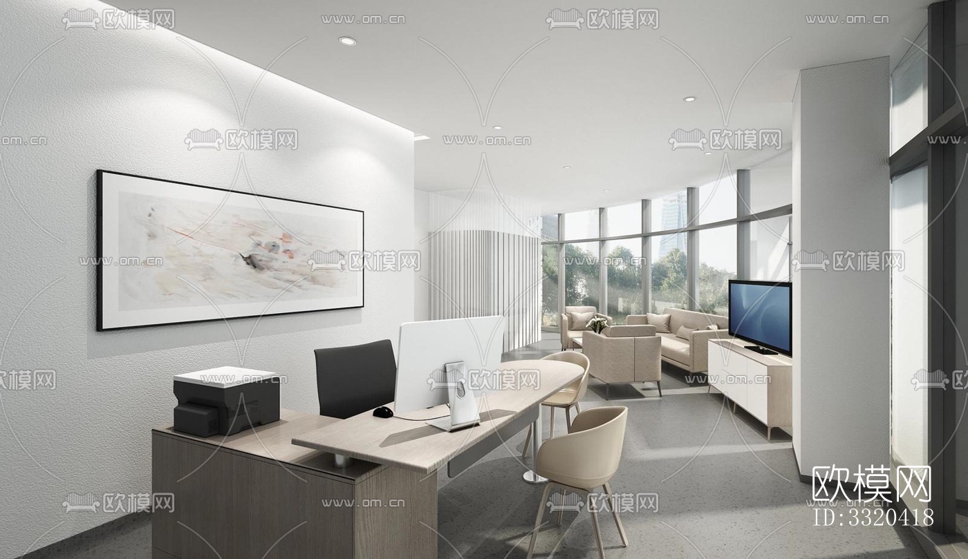 现代医院效果图下载（渲染图1）