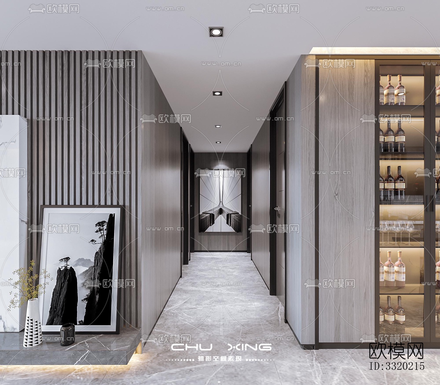 现代客厅效果图下载（渲染图7）