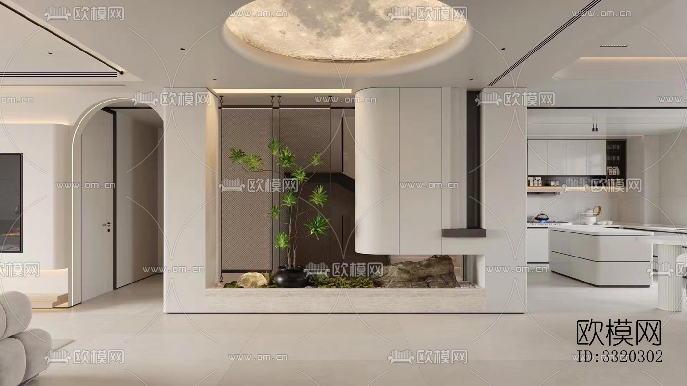 现代客厅效果图下载（渲染图6）