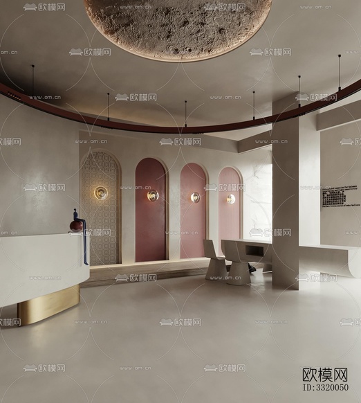 侘寂展覽展廳效果圖下載(渲染圖6)