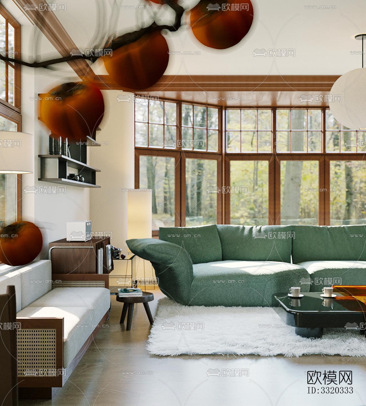 现代客厅效果图下载（渲染图6）