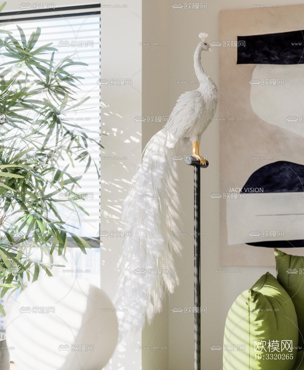 现代客厅效果图下载（渲染图2）