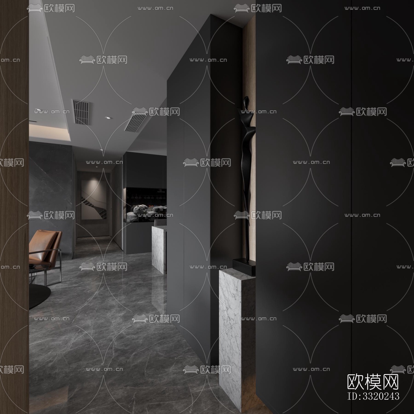 现代客厅效果图下载（渲染图6）