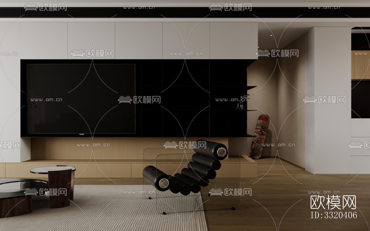 现代客厅效果图下载（渲染图7）