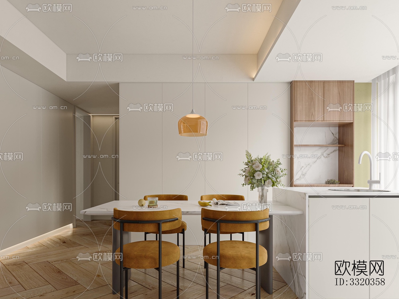 现代客厅效果图下载（渲染图5）