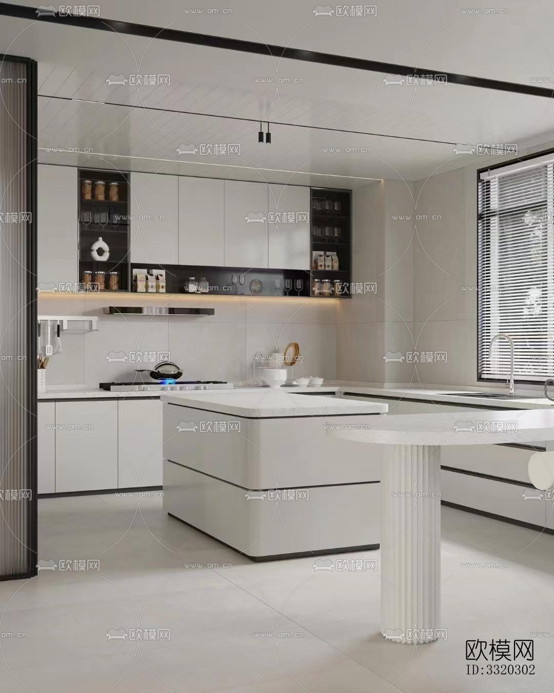 现代客厅效果图下载（渲染图7）