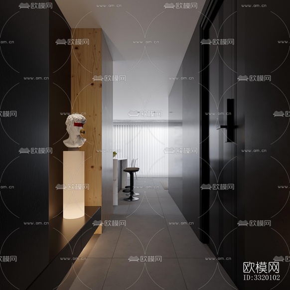 现代客厅效果图下载(渲染图2)