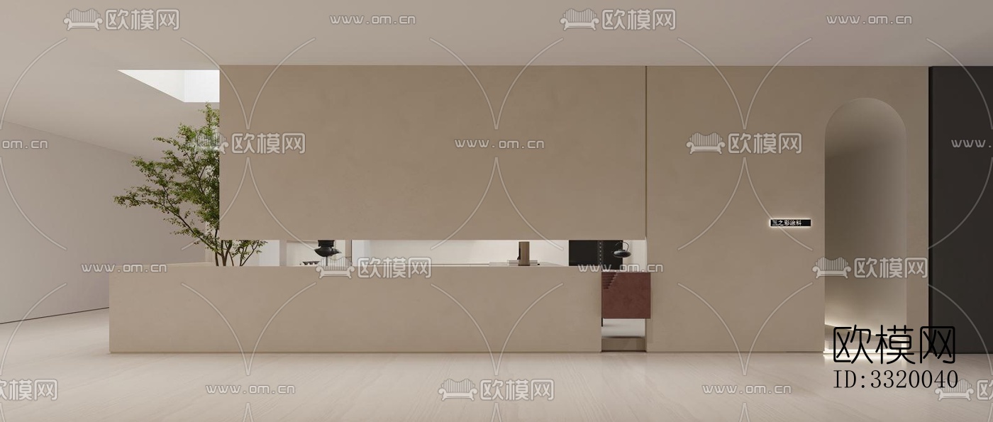 侘寂展览展厅效果图下载（渲染图13）