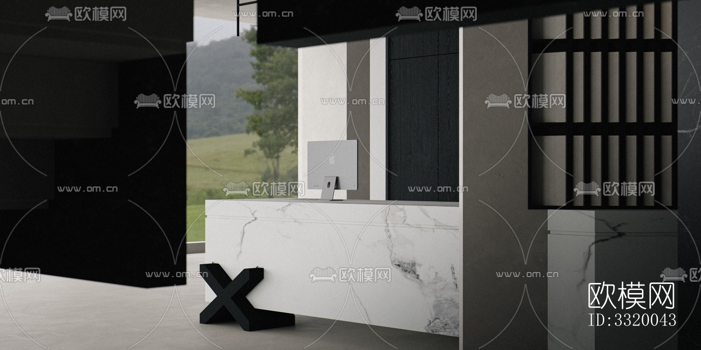 侘寂展览展厅效果图下载（渲染图3）